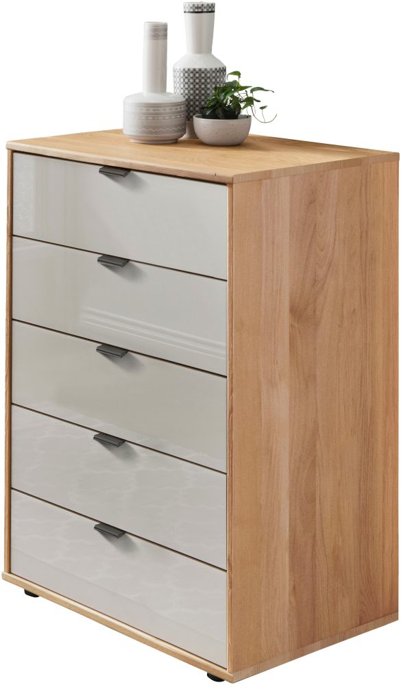 WIEMANN Schubkastenkommode »Cardiff Sideboard, Wäscheschrank, teilmassiv Erle, mit Schubladen« Glas- oder Massivholzfront, verschiedene Breiten, MADE IN GERMANY, Schubkästen inklusive Selbsteinzug und Dämpfung