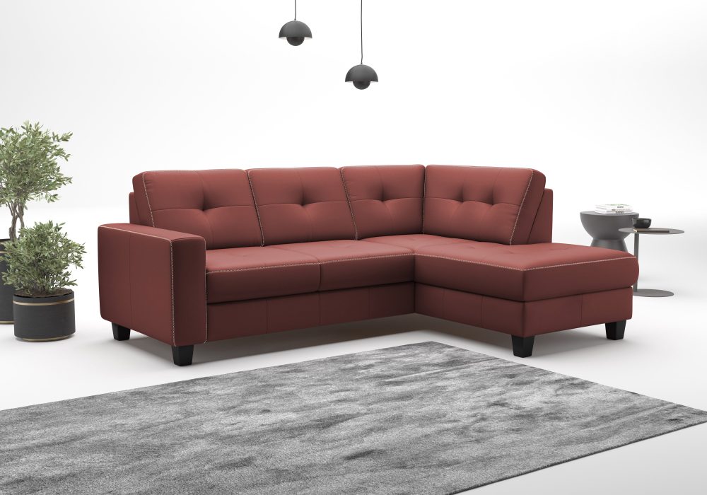 PLACES OF STYLE Ecksofa »Varese« wahlweise mit Bettfunktion und Bettkasten