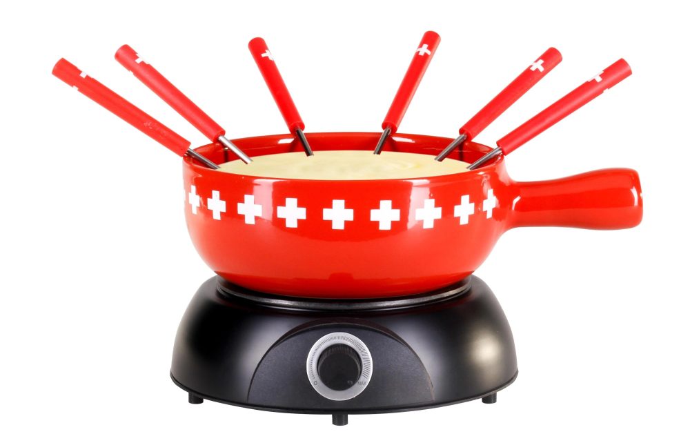 Nouvel CH-Band Elektro-Käsefondue Set 8-tlg