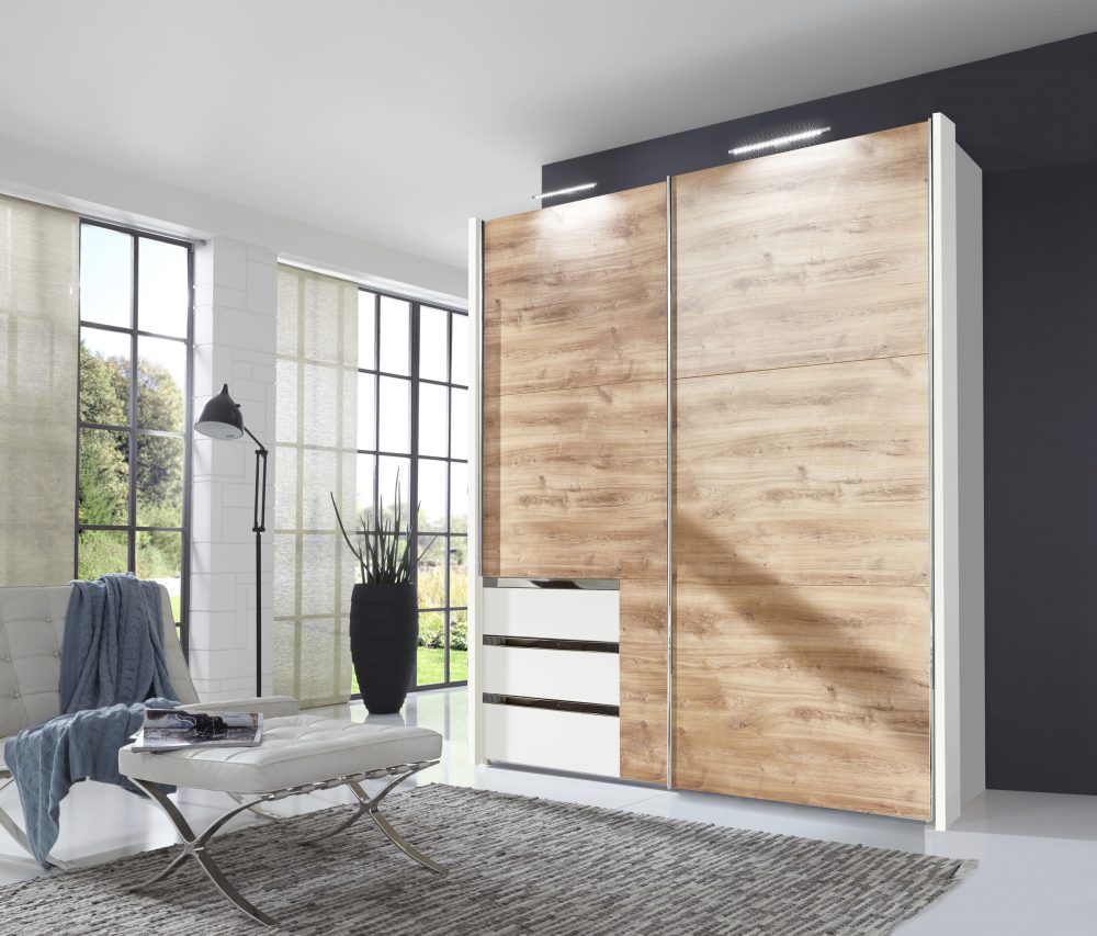 Fresh To Go Schwebetürenschrank »Level«, mit Schubkästen