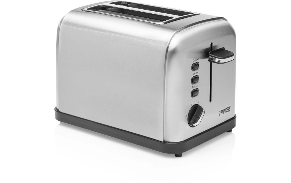 Princess 142354 Toaster mit Brötchenaufsatz Edelstahl