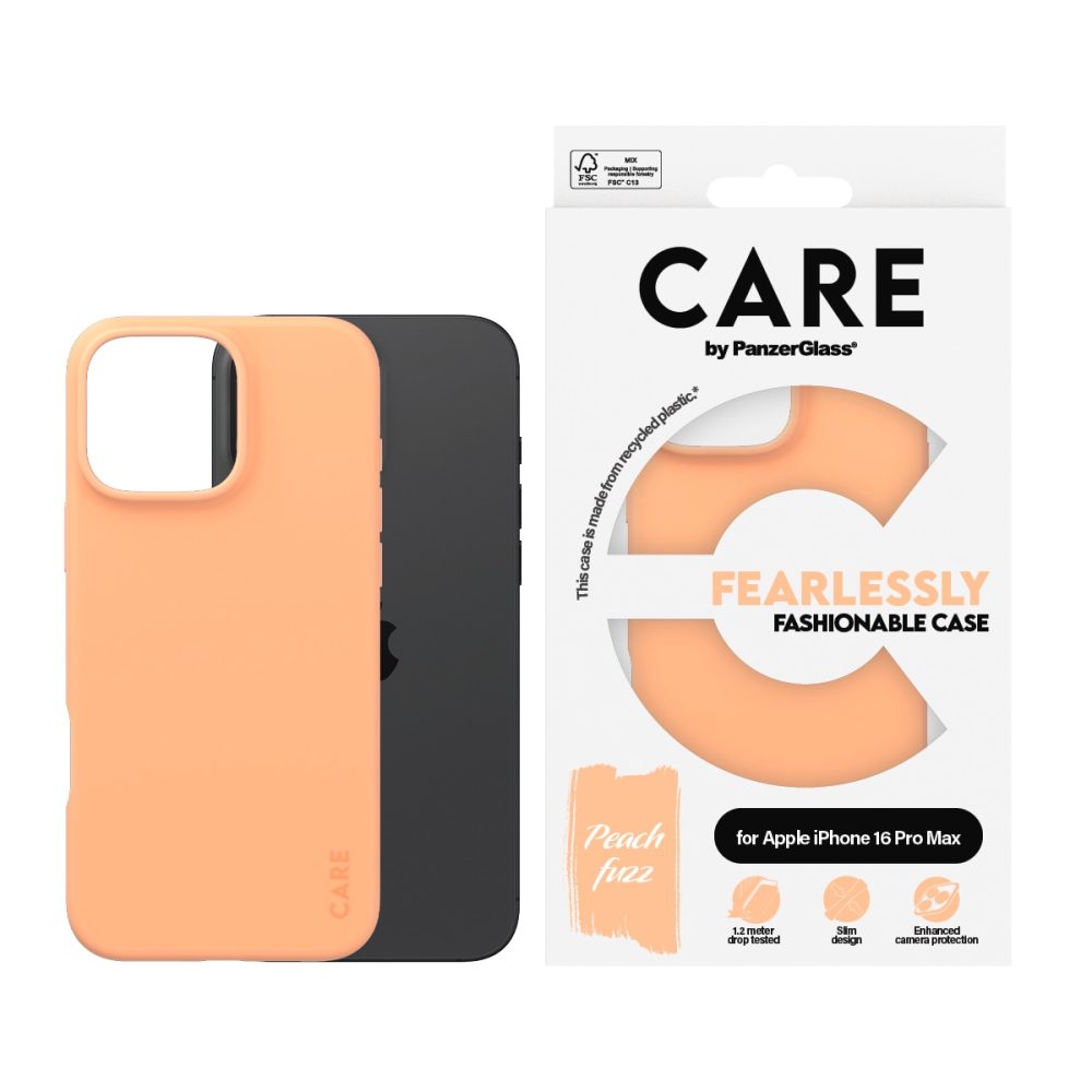 PanzerGlass CARE by ® Fashionable Backcover Apple iPhone 16 Pro Max Orange Induktives Laden 1412