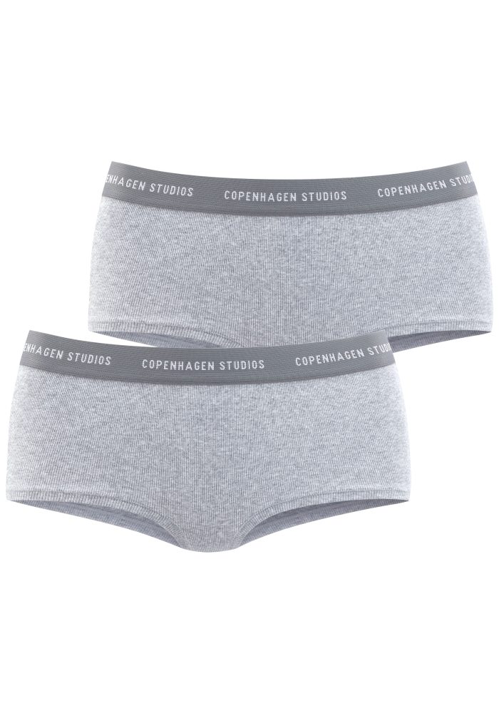 Copenhagen Studios Panty »mit softem Logobund«, (2er-Pack), aus gerippter Bio-Baumwollqualität