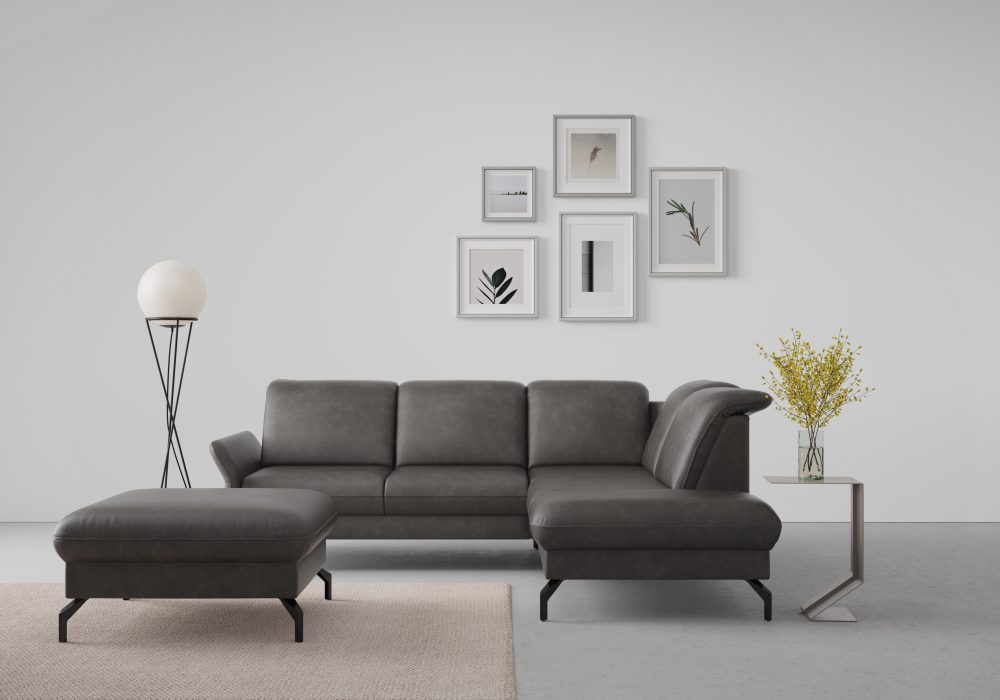 sit&more Ecksofa »Fashion«, wahlweise mit Kopfteilverstellung und Vorziehsitz, motorisch