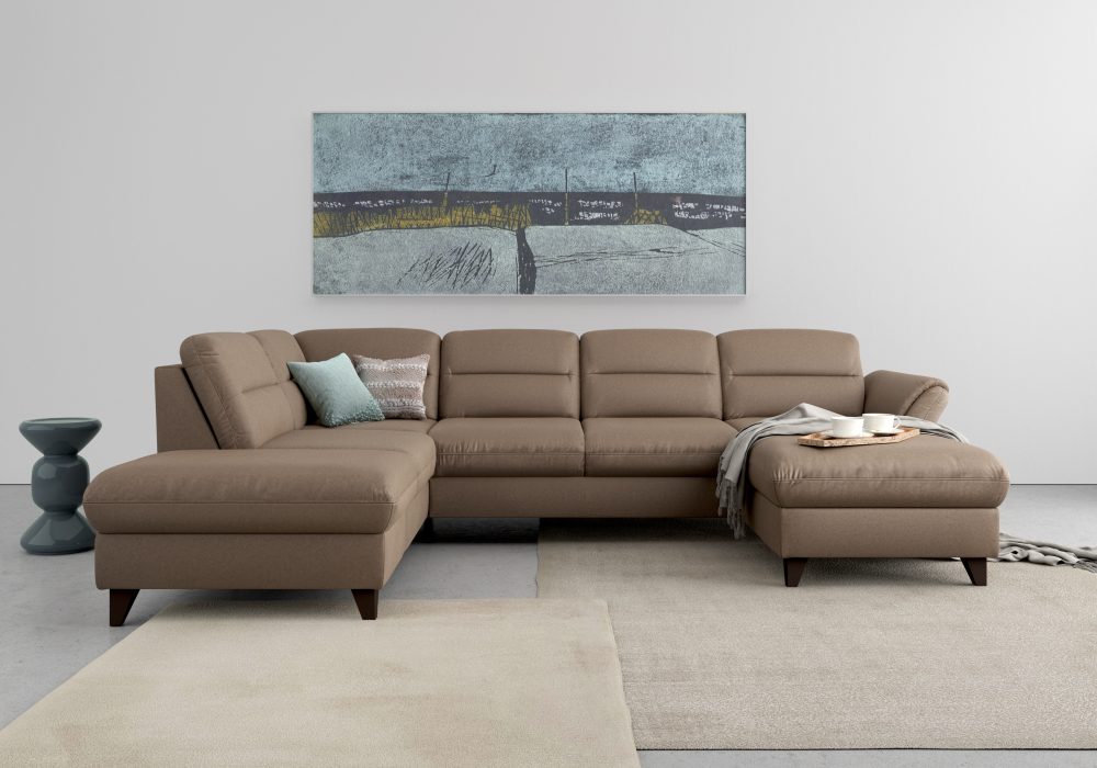 sit&more Wohnlandschaft »Mellum«, inklusive Federkern, wahlweise mit Bettfunktion, Stauraum und Armteilfunktion
