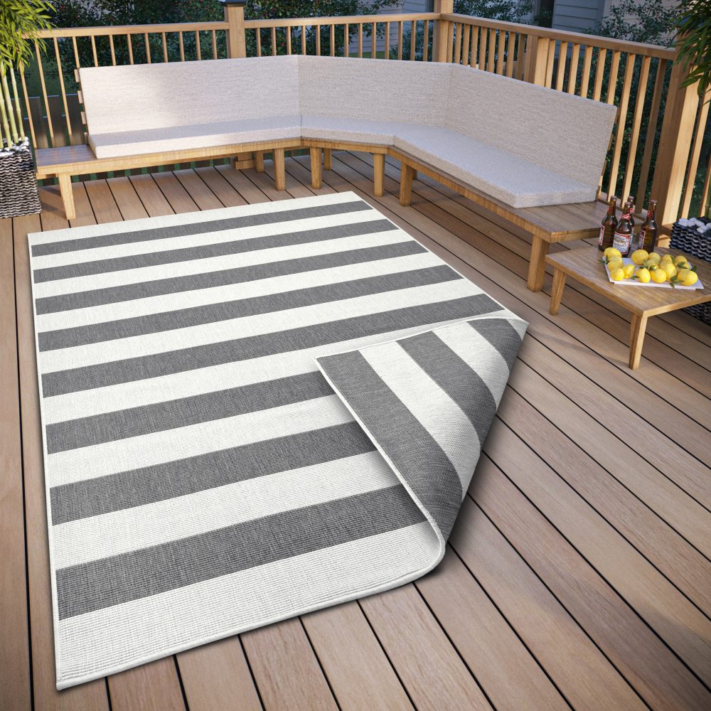 andas Teppich »Alan«, rechteckig, 5 mm Höhe, In- und Outdoor geeignet, Wendeteppich, Wohnzimmer