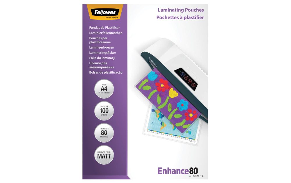 Fellowes Laminating Pouches A4 100Pcs - Blatt (Weiss)