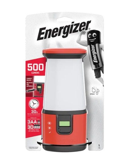 LED Camping-Laterne Energizer 360° 500 lm batteriebetrieben Rot/Schwarz E301315801