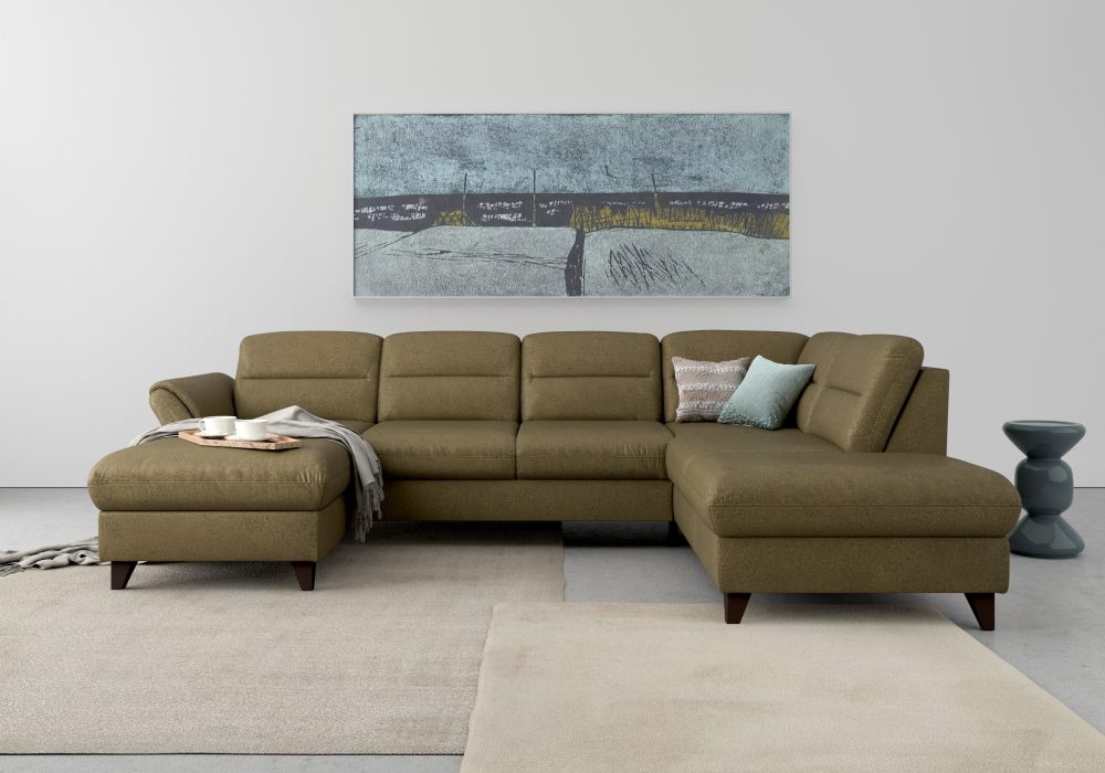 sit&more Wohnlandschaft »Mellum«, inklusive Federkern, wahlweise mit Bettfunktion, Stauraum und Armteilfunktion