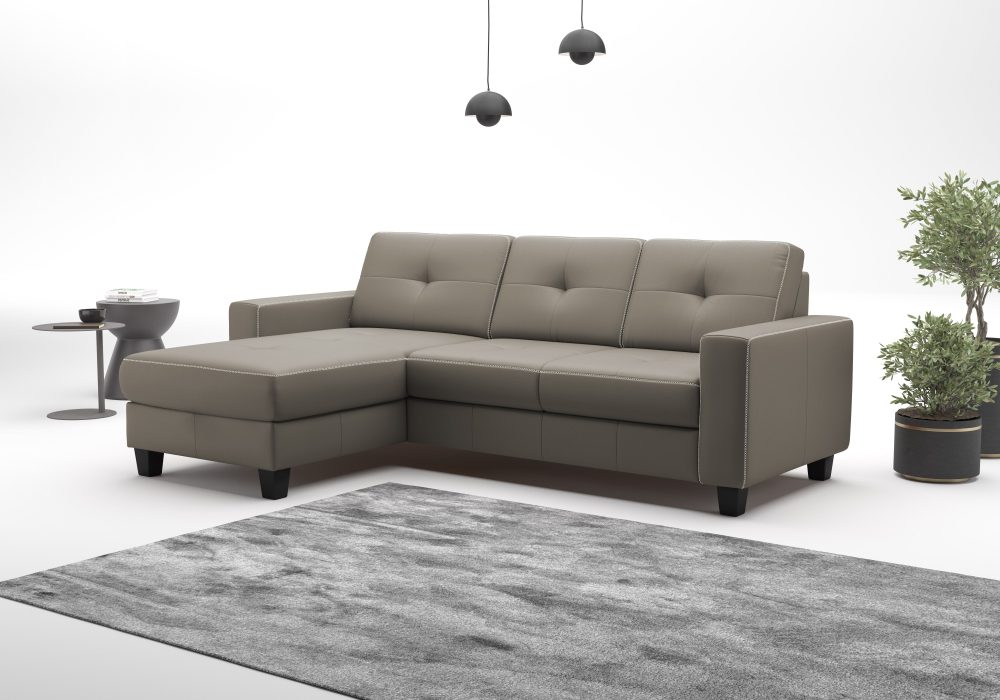 PLACES OF STYLE Ecksofa »Varese« wahlweise mit Bettfunktion und Bettkasten