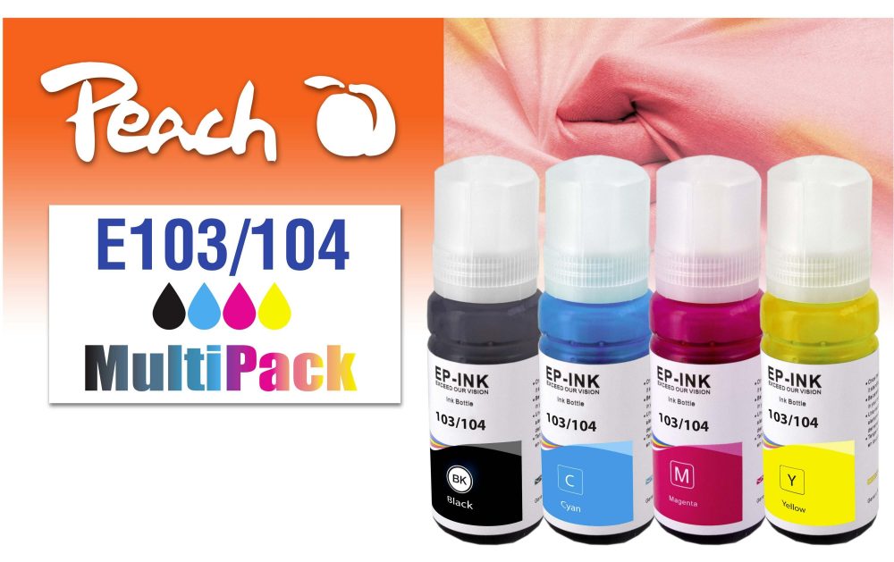 Peach Spar Pack Tintenpatronen kompatibel zu  104, T00P1, T00P2, T00P3, T00P4