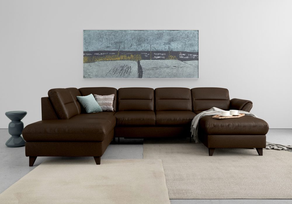 sit&more Wohnlandschaft »Mellum«, inklusive Federkern, wahlweise mit Bettfunktion, Stauraum und Armteilfunktion