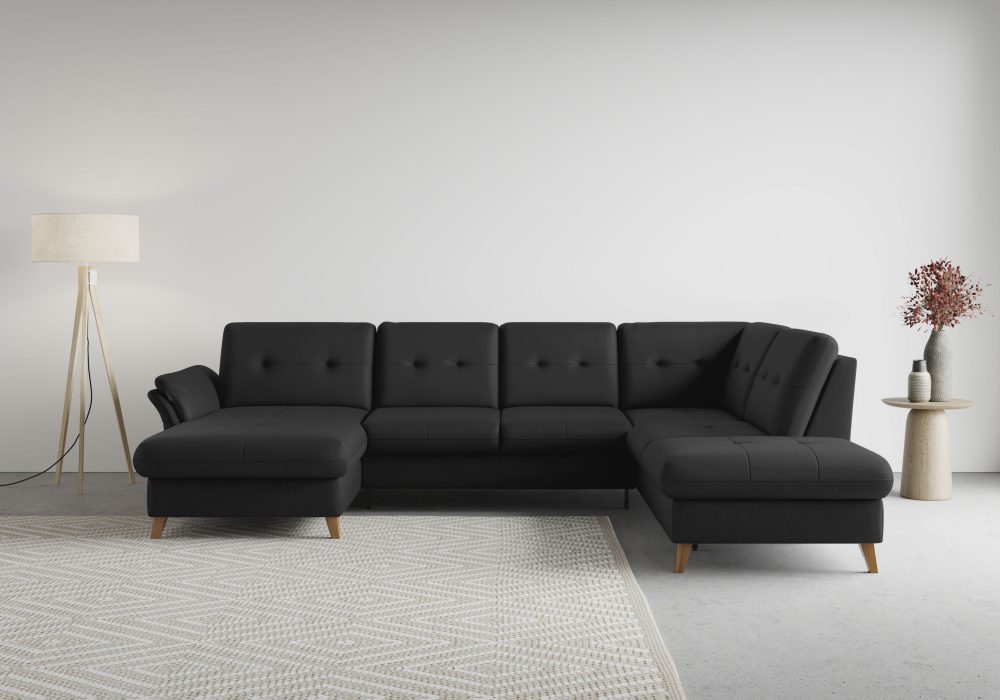 sit&more Wohnlandschaft »Göteborg«, inklusive Sitztiefenverstellung und Federkern, wahlweise mit Bettfunktion und Bettkasten