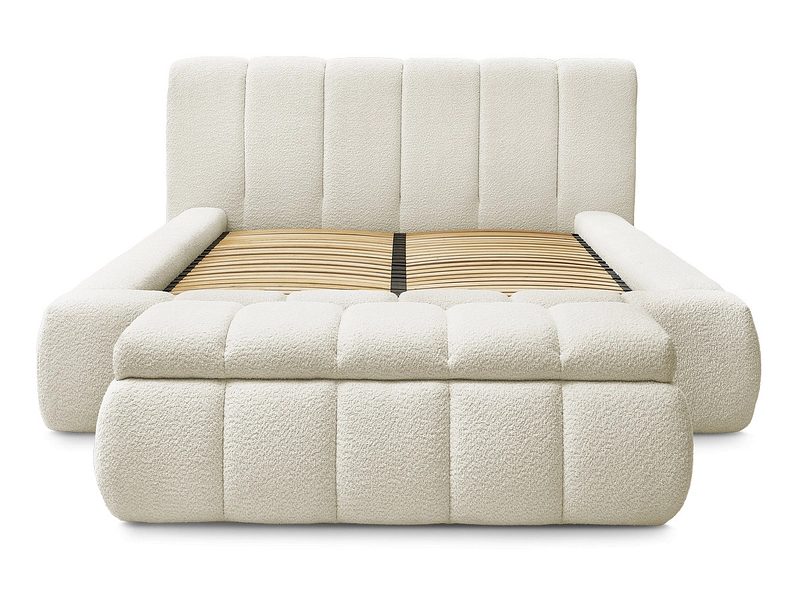 Kastenbett mit Bettkasten BOBOCHIC DENALI 180x200cm weiss