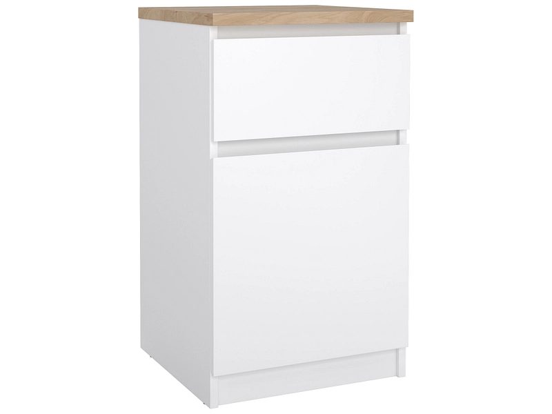 Nachttisch NAIA 1 Schublade 40x40.4x70.1cm weiss glänzend