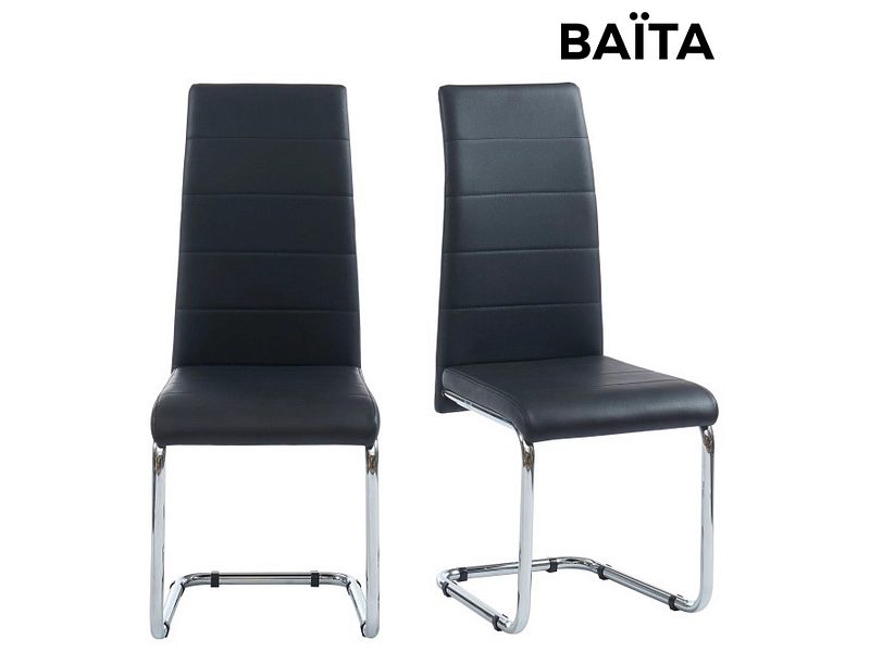 Set mit 2 Stühlen BAÏTA MARA Polyester schwarz