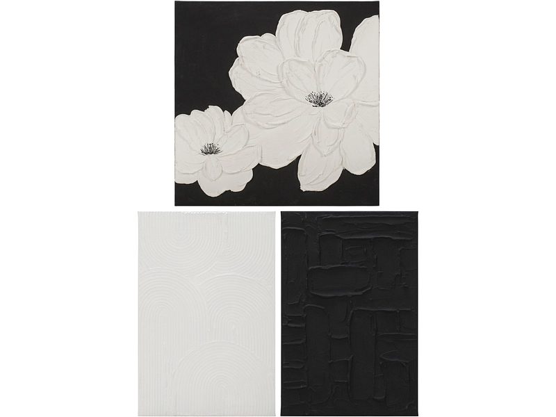 Ölgemälde auf Leinwand VELOTTA 3-teilig mehrfarbig 140x60x3.5cm