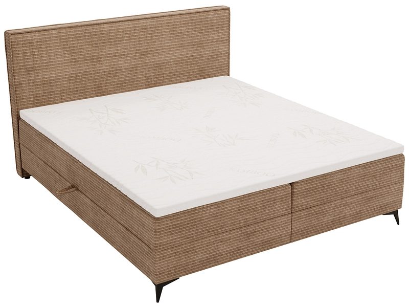 Boxspringbett HOLIDAY hellrosa 180x210cm halbfest