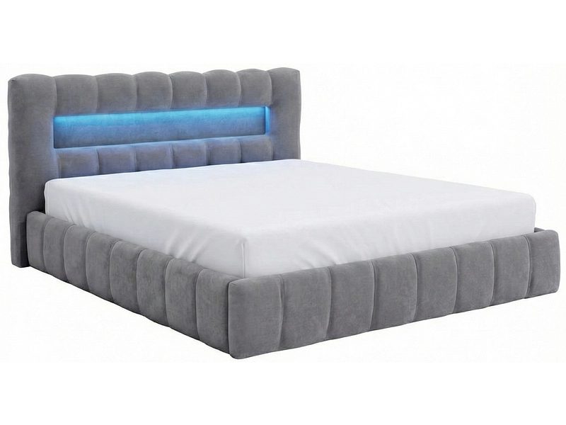 Kastenbett HALO 160x200cm stoff grau