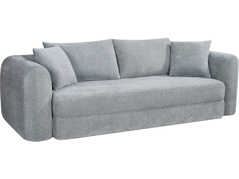 Vakuum-Schlafsofa AUBIN Stoff grau