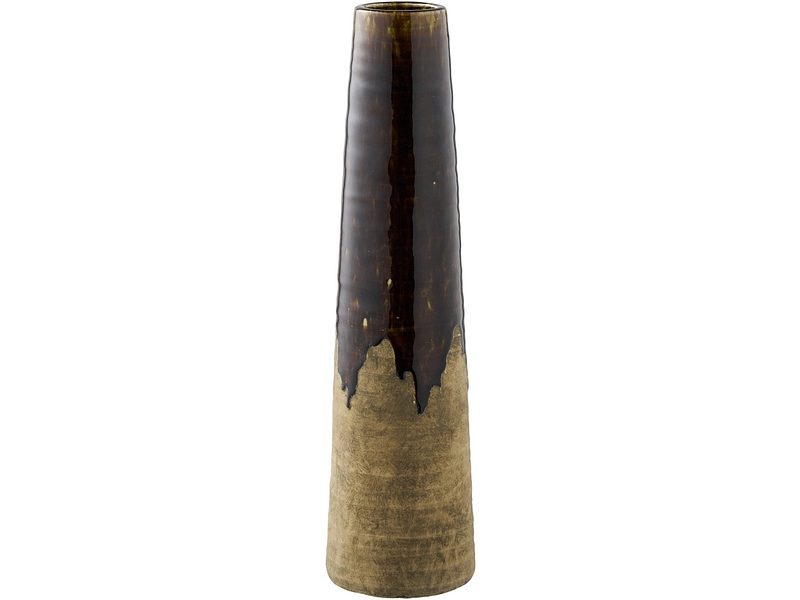 Vase 12.5x12.5x48cm rotbraun
