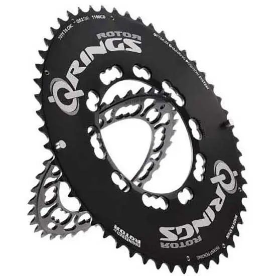 Rotor Q-Ring Road Aero Kettenblatt 110mm 5-Arm außen schwarz 52 Zähne 2019 Kettenblätter