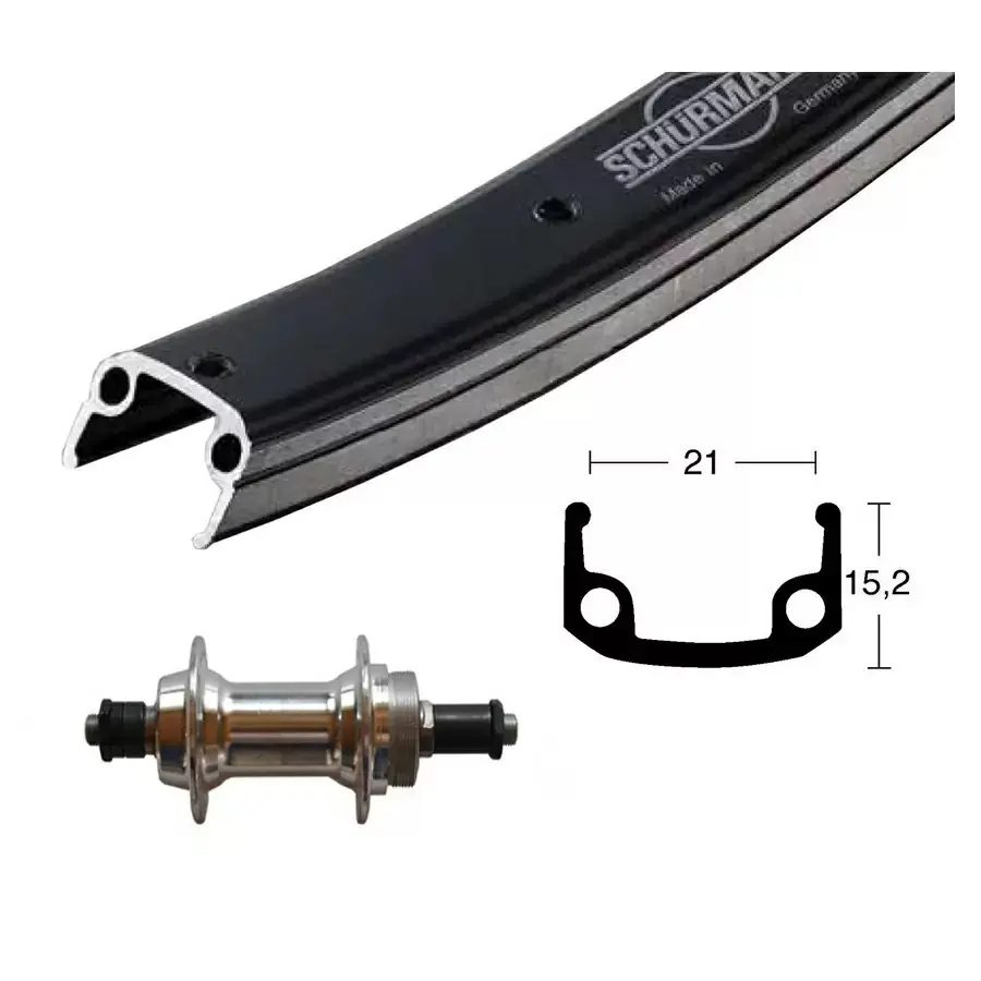 Bike-Parts 26″ Hinterrad Schürmann Sport + Schraubkranz-Nabe 6/7-fa...
