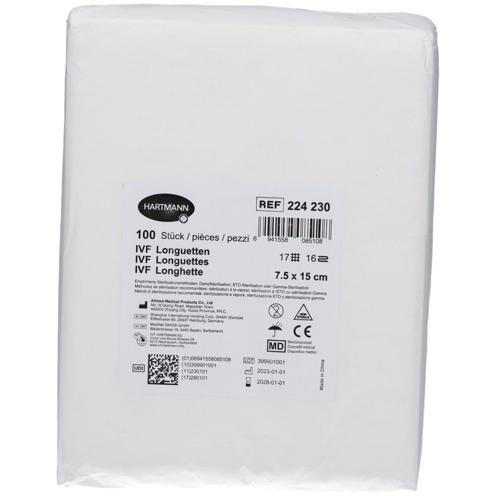 IVF Longuetten Typ 17 7.5x15cm 16 fach (100 Stück)