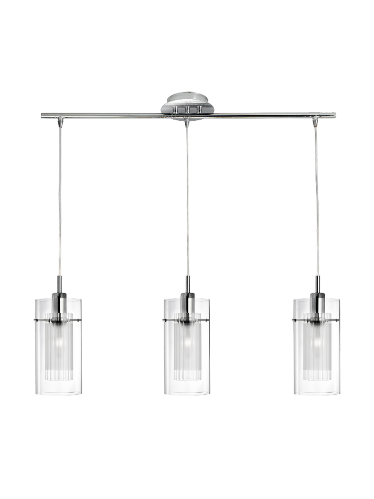 3-flammige, dekorative Hängeleuchte DUO 1