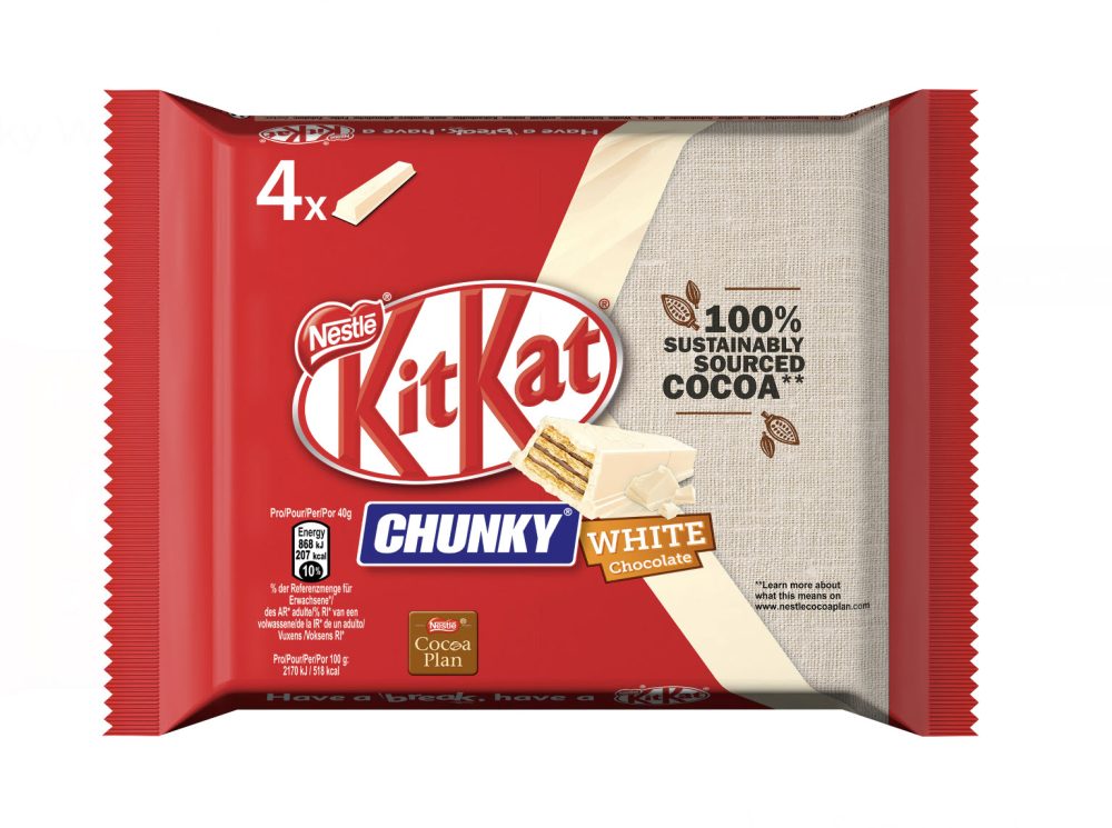 Nestlé Snacks Riegel KitKat Chunky Weiss 4 x 40 g