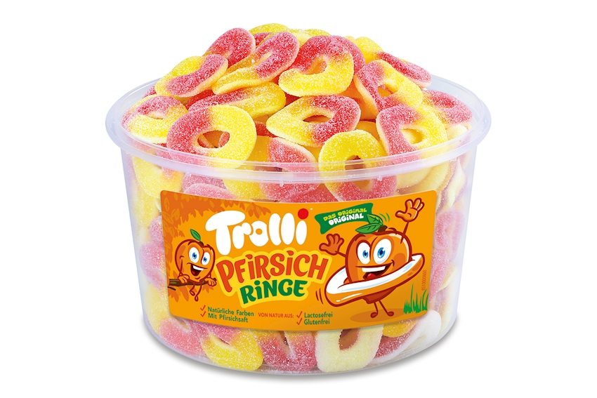Wine & Gourmet - Trolli Pfirsichringe - 150 Stück
