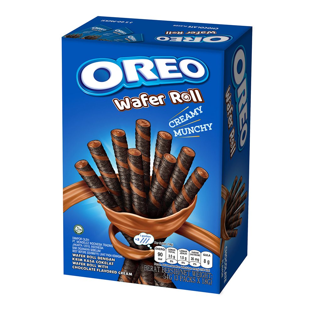 Oreo Wafer Roll Chocolate Kakaowaffelröllchen