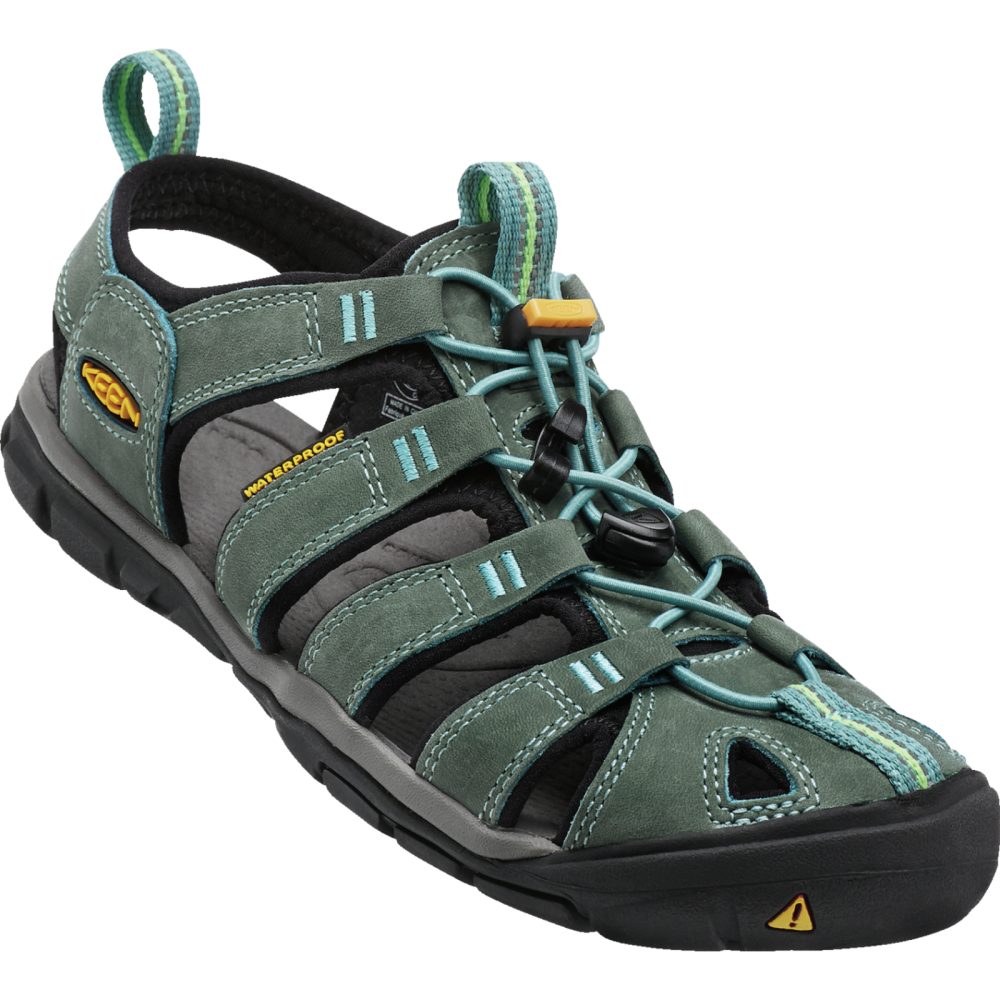 Keen Clearwater CNX Leather Sandals Damen mineral blue/yellow 2019 US 6,5 | EU 37 Trekking- & Wandersandalen