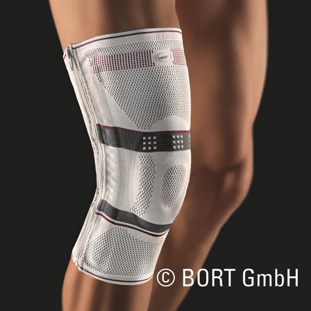 bort Kniebandage Silikon M+ re silb (1 Stück)