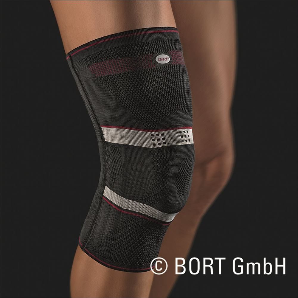 bort Knieband Sil L+ schw (1 Stück)