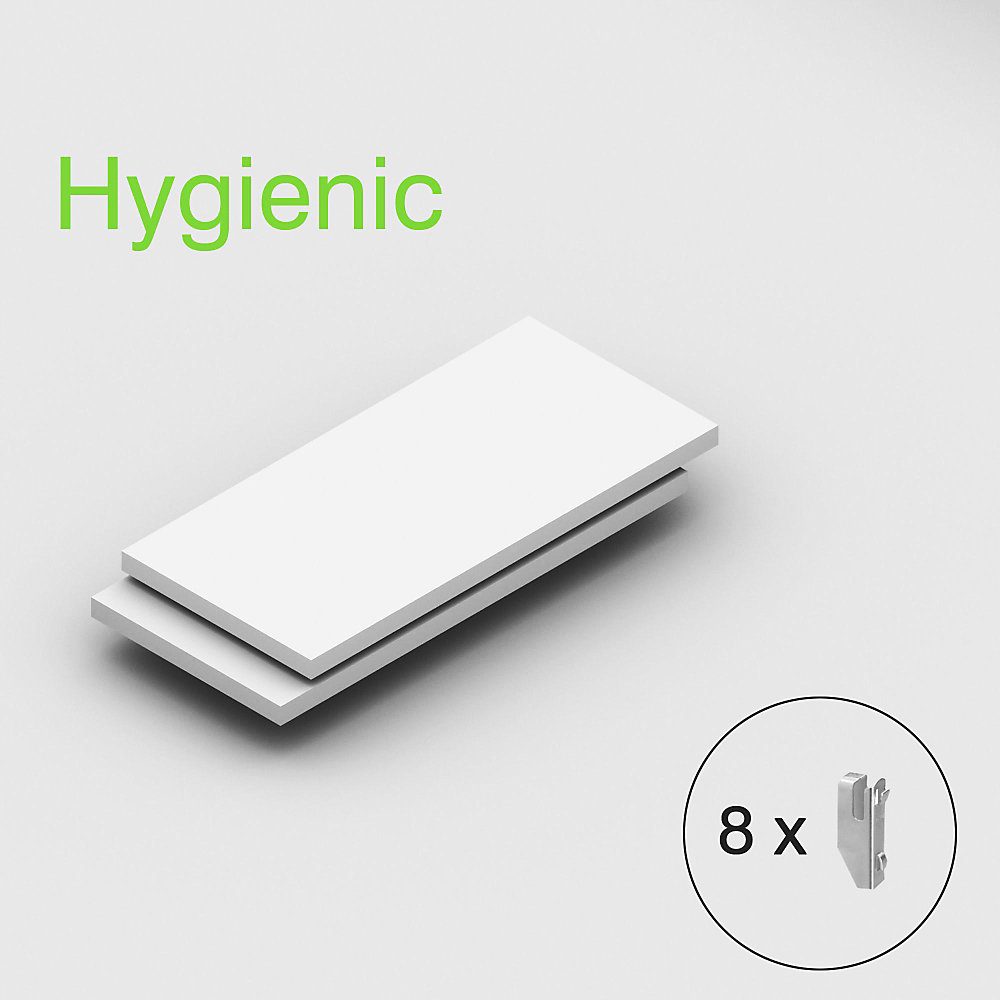 Fachboden für Hygiene-Steckregal, VE 2 Stk BxT 965 x 450 mm
