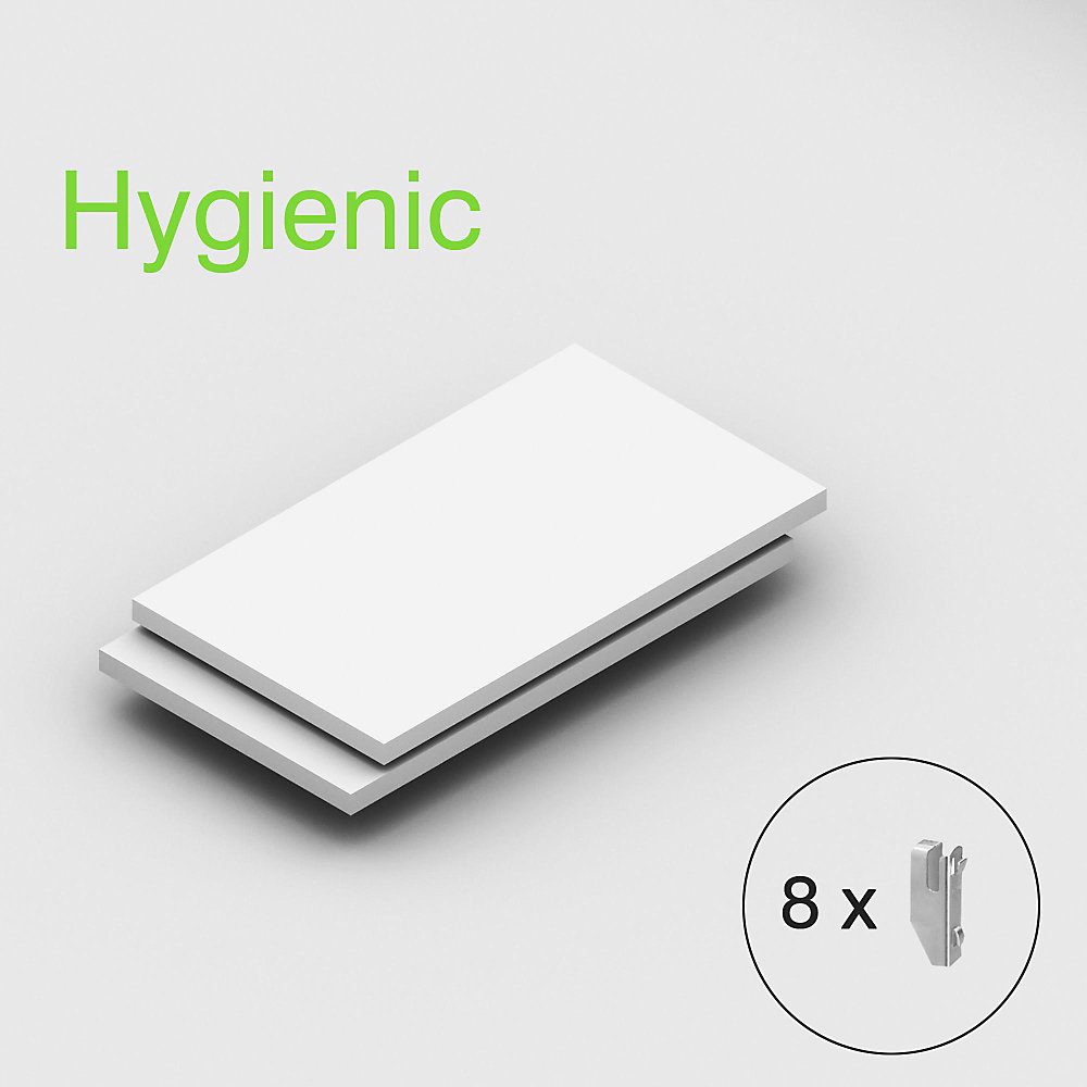 Fachboden für Hygiene-Steckregal, VE 2 Stk BxT 965 x 550 mm