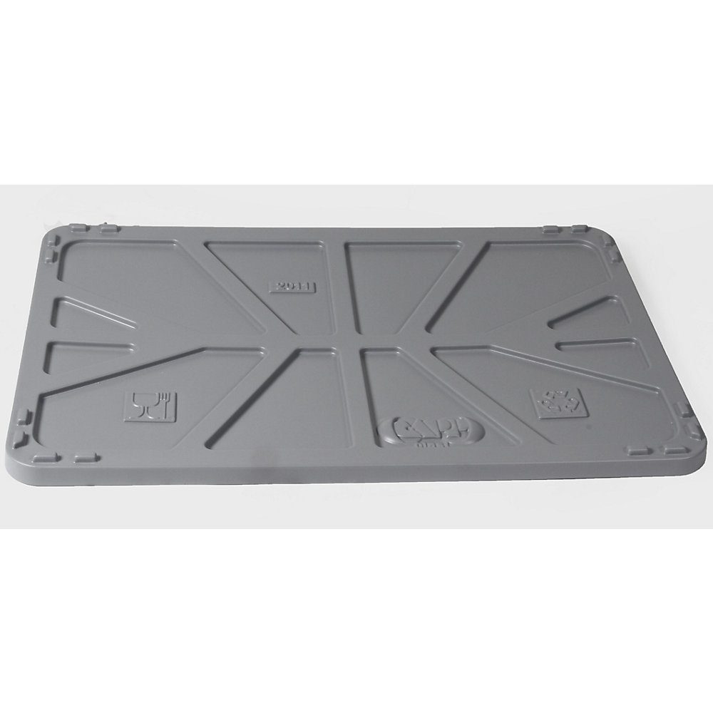 Deckel aus Polyethylen für LxB 1040 x 640 mm grau