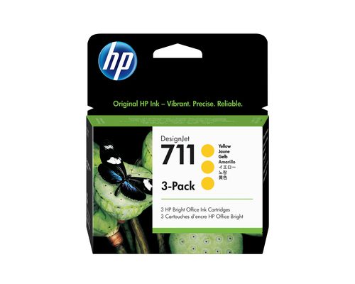 HP 711 Cz136A 3-er Pack gelb Tintenpatrone