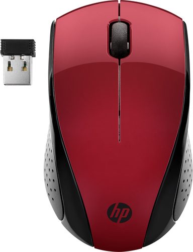 HP 220 Funk-Maus Integriertes Scrollrad Rot