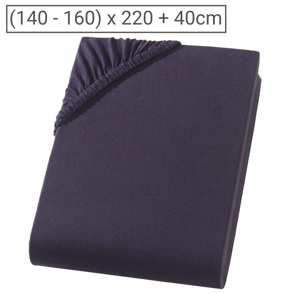 PREMIUM, Wasserbett/Boxspringbett Qualitäts-Jersey Fixleintuch schwarz