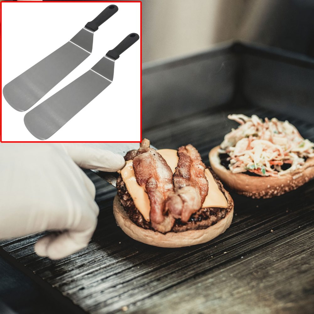 2er-Set, Barbecuespachtel, Grillwender, Edelstahl, je L 36 x B 7,2 cm