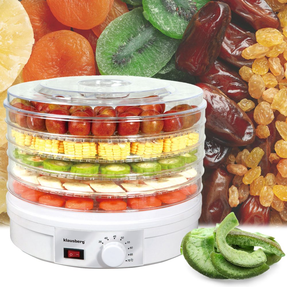 Dörrautomat mit 5 Ebenen, 350W, 35 - 70 °C