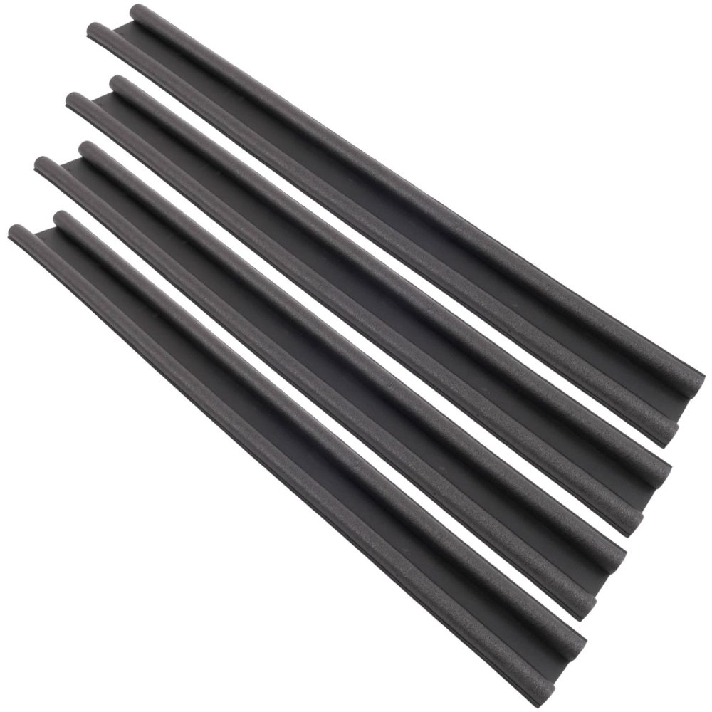4er-Set Zugluftstopper mit Doppeldichtung für Türen, 95 x 4 cm, schwarz