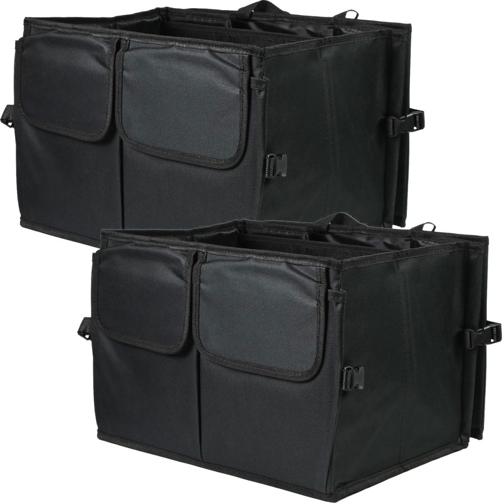 2er-Set Kofferraum-Organizer mit 2 Fächern, faltbar, 50 x 37 x 26 cm