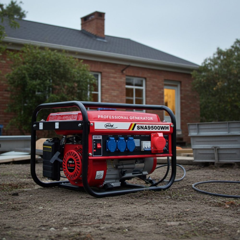 Tragbarer Benzin-Stromgenerator, 3x 230V, 1x 380V, 15 l