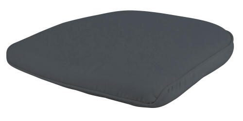 Stuhlkissen mit abnehmbarem Bezug, Polyester, grau, ca. 46 x 8 x 51 cm