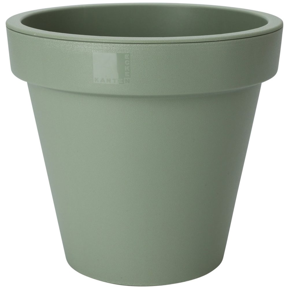 Blumentopf rund, grün, Pflanztopf aus 100% recyclebaren Kunststoff, Ø 25 cm