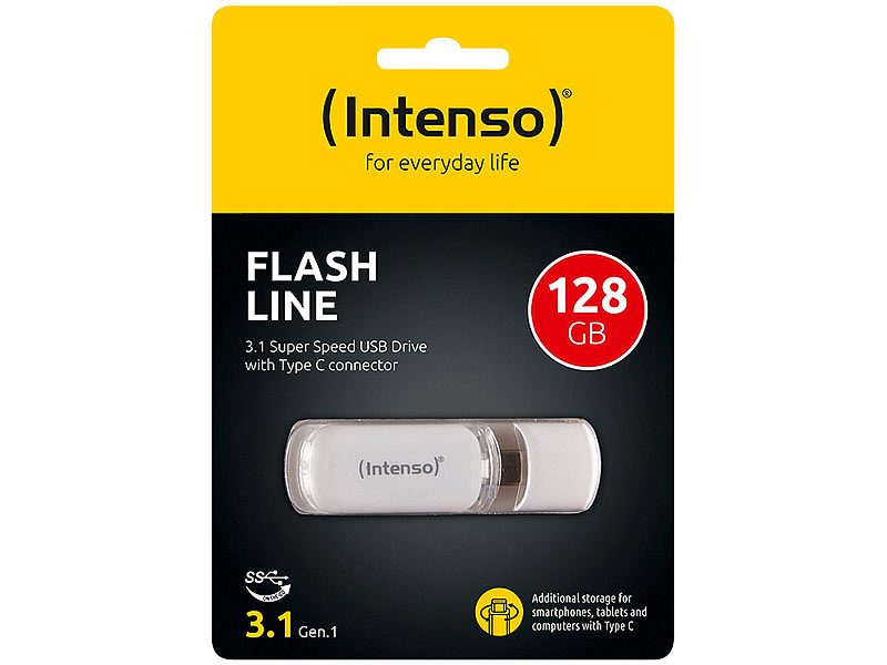 Intenso Flash Line USB-Stick Weiß USB 3.1 (Gen 1)