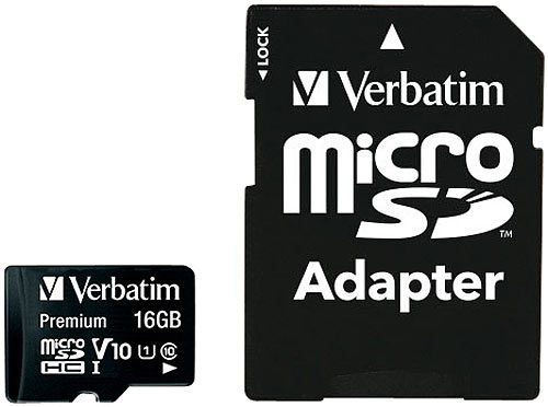 16 GB microSDHC Speicherkarte mit SD Karten-Adapter, Class10